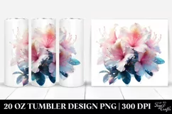 20 Oz Tumbler Sublimation | Shiny Azalea Material Product Image 1