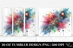 Colorful Watercolor Tumbler Product Image 1