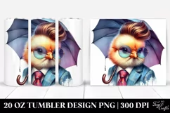 Cool Baby Chicken Umbrella Model Drawing | 20 oz Tumbler Product Image 1