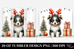 Whimsical Border Collie, Christmas 20 Oz Tumbler Product Image 1