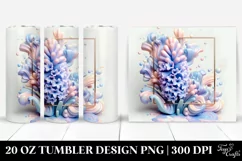 Abstract Hyacinth, HD 20 Oz Tumbler Product Image 1