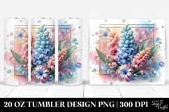 Abstract Hyacinth, HD 20 Oz Tumbler Product Image 1