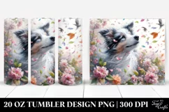 Dog Tumbling with Spring Petals | 20 oz Tumbler Product Image 1
