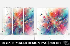 Colorful Watercolor Glitery Texture | 20 Oz Tumbler Product Image 1