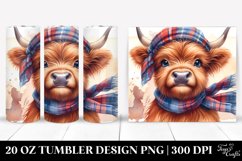Baby Highland Cow Portrait | 20 Oz Tumbler Product Image 1