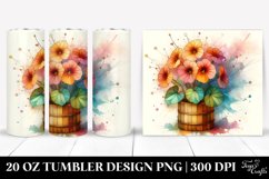 Abstract Nasturtium Tumbler | 20 oz Tumbler Product Image 1