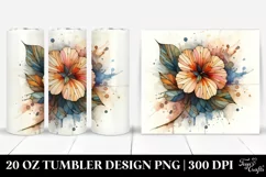 Abstract Nasturtium Tumbler | 20 oz Tumbler Product Image 1