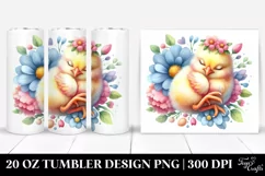 Colorful Sleeping Baby Chicken | 20 Oz Tumbler Product Image 1