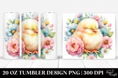 Colorful Sleeping Baby Chicken | 20 Oz Tumbler Product Image 1