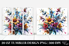 20 Oz Tumbler Sublimation | Colorful Small Stained with Product Image 1