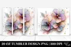 Abstract Glossy Pansy Clipart 20 Oz Tumbler Product Image 1