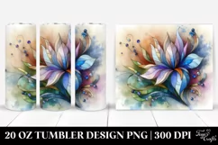 Wooden Iris Abstract Clipart, 20 Oz Tumbler Product Image 1