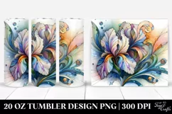 Wooden Iris Abstract Clipart, 20 Oz Tumbler Product Image 1