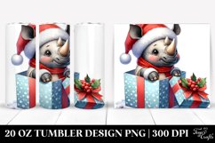 Festive Rhino, Digital 20 Oz Tumbler Product Image 1