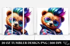 Revolted Baby Bear Pose Drawing | 20 oz Tumbler Product Image 1