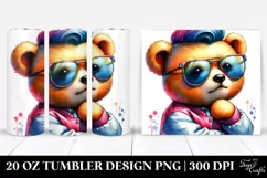 Revolted Baby Bear Pose Drawing | 20 oz Tumbler Product Image 1