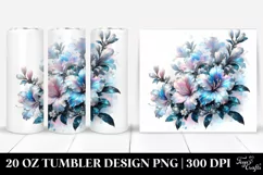 Shiny Azalea with Watercolor Splash | 20 Oz Tumbler Product Image 1