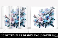 20 Oz Tumbler Sublimation | Colorful Azalea with Metallic Product Image 1