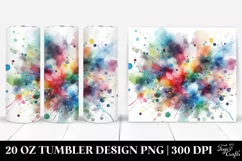 Colorful Watercolor Background | 20 Oz Tumbler Product Image 1