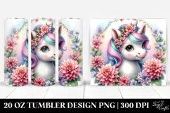 Baby Unicorn Dahlia Frame|20 oz Tumbler Product Image 1