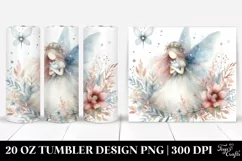 Whimsical Washed Fairy Watercolor Art | 20 oz Tumbler Product Image 1