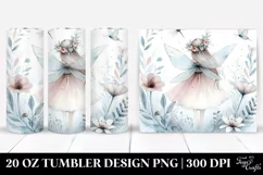 Whimsical Washed Fairy Watercolor Art | 20 oz Tumbler Product Image 1
