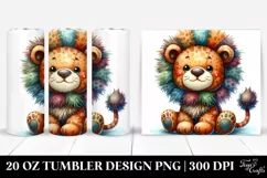 Vibrant Plush Lion | 20 Oz Tumbler Product Image 1