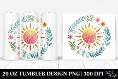 Colorful Simple Watercolor Sun | 20 Oz Tumbler Product Image 1