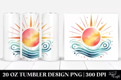 Simple Watercolor Sun 20 Oz Tumbler Product Image 1
