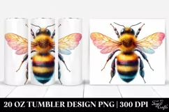 Colorful Watercolor Bee 20 Oz Tumbler Product Image 1