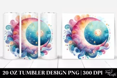colorfull Wimsicall Moon | 20 Oz Tumbler Product Image 1