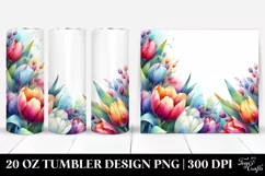 Colorful Tulip Frame | 20 Oz Tumbler Product Image 1