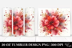 Redish Watercolor Particles | 20 Oz Tumbler Product Image 1