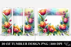 Colorful Tulip Design | 20 Oz Tumbler Product Image 1