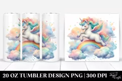 Rainbow Unicorn Baby. 20 Oz Tumbler Design Product Image 1