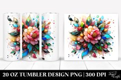 20 Oz Tumbler Sublimation | Colorful Small Stained with Product Image 1