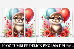 Colorful Baby Otter 20 Oz Tumbler Product Image 1