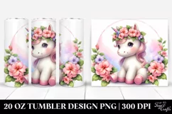 Baby Unicorn Impatiens Frame|20 oz Tumbler Product Image 1