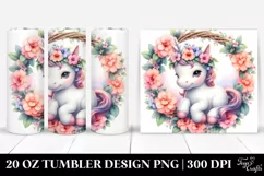 baby unicorn Pastel Frame 20 Oz Tumbler Product Image 1