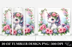 Baby Unicorn Impatiens Frame|20 oz Tumbler Product Image 1