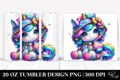 Cute Baby Unicorn 20 Oz Tumbler Product Image 1