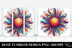 Whimsical Vibrant Sun 20 Oz Tumbler Product Image 1