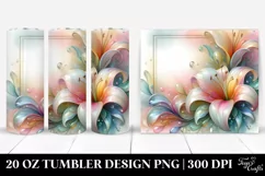 Abstract Glossy Lily Clipart 20 Oz Tumbler Product Image 1