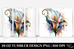 20 Oz Tumbler Sublimation | Colorful Calla Lily with Product Image 1