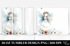 Whimsical Washed Fairy Watercolor Art | 20 oz Tumbler Product Image 1