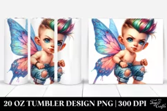 Agressive Fairy Playing Drawing | 20 oz Tumbler Product Image 1