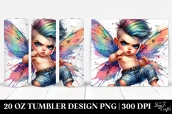 Agressive Fairy Playing Drawing | 20 oz Tumbler Product Image 1
