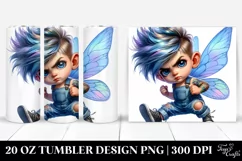 Agressive Fairy Playing Drawing | 20 oz Tumbler Product Image 1