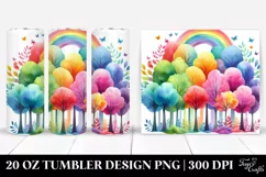 Colorful Pastel Rainbow Trees | 20 Oz Tumbler Product Image 1