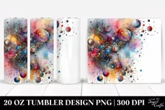 Colorful Metallic Watercolor Splash | 20 Oz Tumbler Product Image 1
